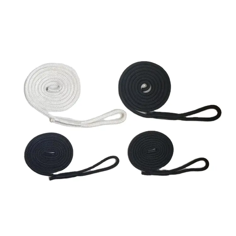 Double braided nylon polyester rope 6 mm 8 mm with eye splice producer