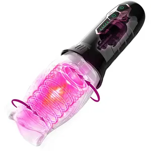 Sex Clear bocca orale Vagina Cup GAWK 3000 Auto Electric Sex Toys Silicone trasparente tazza di masturbazione per gli uomini