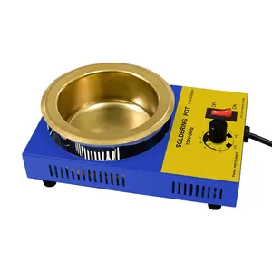 Solder 350W Daya 100Mm Bebas Timbal Baja Tahan Karat Pot Solder Suhu Dapat Diatur dengan Kapsul 2300G untuk Mandi Las dan Solder