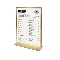 Présentoir de bureau personnalisé en acier inoxydable panneau publicitaire en métal panneau d'affichage de menu panneau d'affichage
