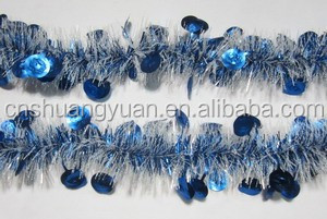 Hot Wedding Accessory Popular Wholesale Festival Decorations Outdoor Mylar <b>String</b> Curtain <b>Gold</b> Christmas Tinsel Garland - Product Image 3