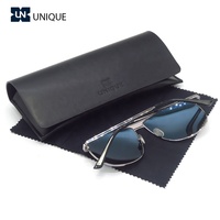 Accessoires magnétiques pour lunettes de soleil en gros, étui en cuir de luxe, emballage personnalisé pour lunettes