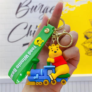 พวงกุญแจรูปหมีแนวอินเทอร์เน็ตน่ารักจี้กระเป๋าคู่รักพวงกุญแจรถของขวัญขายส่ง - Product Image 4