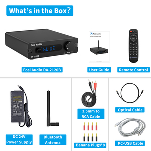 Amplificador Fosi Audio DA2120B Azul TPA3116 Estéreo Clase D Inalámbrico de Alta Fidelidad 100W para <span class=keywords><strong>Altavoces</strong></span> Pasivos con Control Remoto CB - Product Image 6