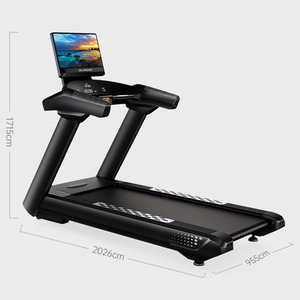 Yunpao thương mại Máy chạy bộ cho phòng tập thể dục Heavy Duty AC 3.0HP động cơ 22 "vành đai rộng 397lbs Công suất 22% nghiêng với LCD hiển thị - Product Image 5