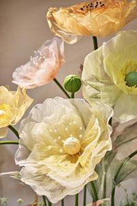 Conjunto de amapola gigante hecho a mano de gama alta de diseñador senior flores artificiales para accesorios de escenario decoración de boda fotografía - Product Image 5