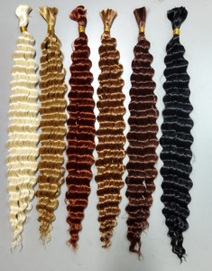 Ventas calientes 22 \ "30 \" Boho Beachwave Extensiones de cabello sintético Onda profunda Crochet Kinky Curly Peluca Venta caliente Beachwave Hair - Product Image 4