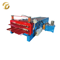 Machine de profilage à froid en acier double couche, largeur d'alimentation 1200 mm, pour toiture, avec moteur et pompe, prix usine Chine