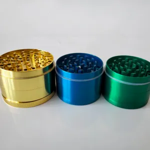 Custom mini small stainless steel 4 Piece Zinc Alloy Grinder Tobacco Spice metal manual Tobacco wholesale Grinder herb grinder