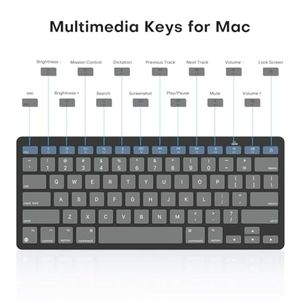 Teclado Inalámbrico Ultra Delgado OEM ODM para <span class=keywords><strong>Sistemas</strong></span> Operativos Compatibles, Tamaño Compacto, Bluetooth Estable, Ángulo <span class=keywords><strong>de</strong></span> Inclinación Ergonómico, Auto Sl - Product Image 6