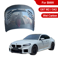 Capot avant en fibre de carbone humide style V personnalisé pour BMW G87 M2 G42 M240i 230i 2026, capot moteur et garde-boue en fibre de carbone
