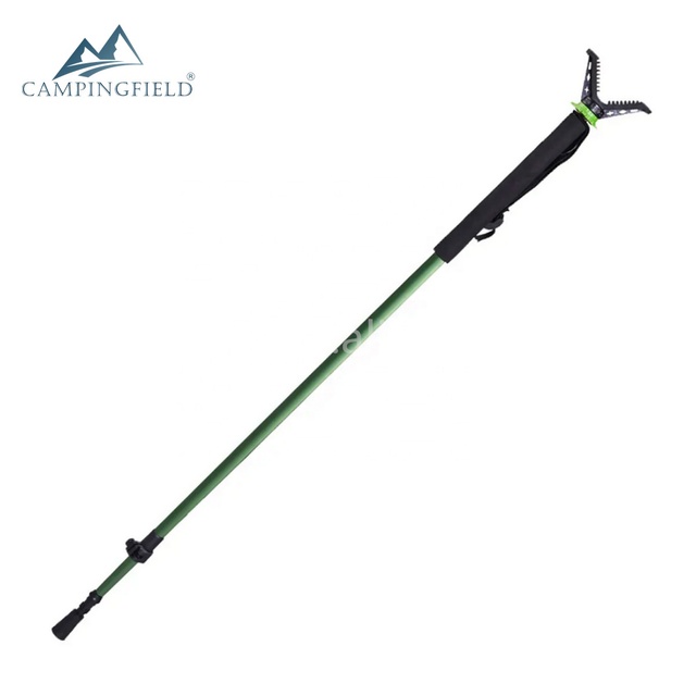 Telescopic Aluminum Monopod Walking Stick with Plastic Handle Adjustable Length 77-125cm for Hiking & Hunting