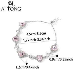 Bracelets classiques en laiton plaqué or 18 carats avec zircon, ajustables, bijoux de mode, bracelets pour cadeau de petite amie, de <span class=keywords><strong>maman</strong></span> - Product Image 6