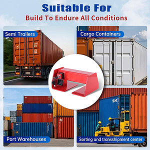 Serrure de conteneur antirouille JH-Mech Serrure de porte de conteneur en <span class=keywords><strong>acier</strong></span> <span class=keywords><strong>trempé</strong></span> rouge antivol mécanique - Product Image 3
