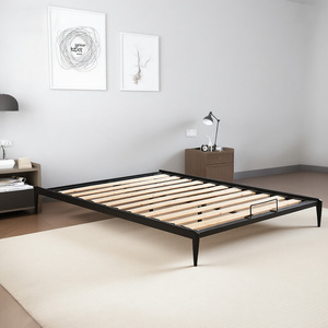 Cadre de <span class=keywords><strong>lit</strong></span> en métal robuste pour <span class=keywords><strong>lit</strong></span> king size, plateforme moderne rembourrée en cuir pour <span class=keywords><strong>lit</strong></span> king size et hôtel de luxe - Product Image 2