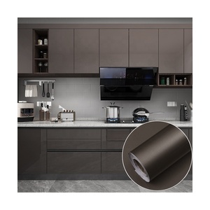 Papel de contacto moderno gris, papel tapiz impermeable brillante, encimeras de palo de cáscara, revestimientos de estante <span class=keywords><strong>adhesivo</strong></span> de <span class=keywords><strong>vinilo</strong></span> <span class=keywords><strong>para</strong></span> armario de cocina - Product Image 6