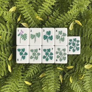 Fichas de Mahjong Americanas de Acrílico de Lujo con Tema de Plantas Modernas, 160 Piezas, Grabadas, 3 Capas, 32mm, Duraderas, Ecológicas, Plegables y Portátiles - Product Image 5