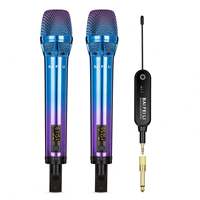 Sistema de Karaoke Inalámbrico BAIFEILI TA98B con Micrófono UHF Profesional Recargable de Doble Canal, Pantalla LED y Función de Grabación