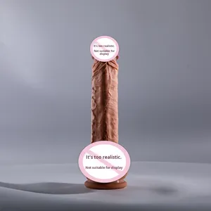 Ecenia <span class=keywords><strong>Gode</strong></span> réaliste en silicone - 411g, texture peau réaliste, Muneca Realista Persona, ventouse, jouet pour adultes pour femmes - Product Image 3
