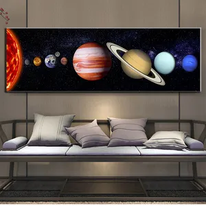 Uzay Exoplanet Galaxy tuval boyama evren yıldız gezegenler Poster ve baskılar Nordic duvar sanatı resimleri yatak odası ev dekor için