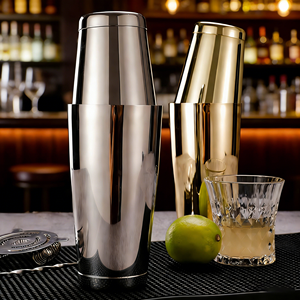 Ensemble de shakers à cocktails en acier inoxydable, style bar professionnel, shakers Boston en deux parties, shaker à martini, mélangeur de boissons pour barman - Product Image 1