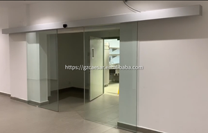 Porte coulissante automatique en verre sans cadre de 3 m pour projet en Malaisie 2020 - Product Image 5