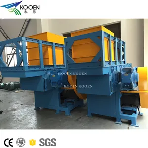 Đơn Hoặc Đôi Trục Nhựa Chai Băm Nhỏ Máy Màng Nhựa Dệt Jumbo Túi Ống Khối U Shredder Máy