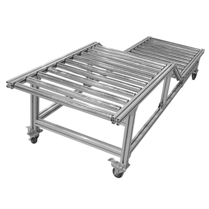 Sanayi için taşınabilir eğimli merdiven silindiri montaj hattı merdiven makaralı konveyör - Product Image 4