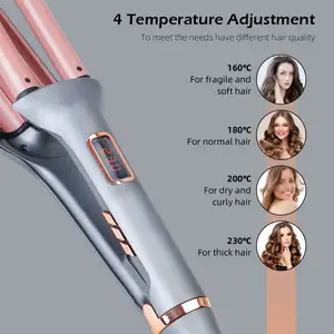 Electric Professional Cream Waver 3 Barrel Curling Iron Hair Curler