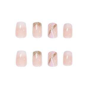 Mayorista de alta calidad Gradiente de Arte de <span class=keywords><strong>uñas</strong></span> geométricas rosas <span class=keywords><strong>con</strong></span> purpurina <span class=keywords><strong>Uñas</strong></span> postizas Prensa cuadrada francesa <span class=keywords><strong>en</strong></span> las <span class=keywords><strong>uñas</strong></span> para la belleza - Product Image 4