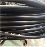 Tuyau hydraulique haute pression à 2 couches DN6 1/4 pouce, norme EN853, tube en caoutchouc flexible pour machines de construction