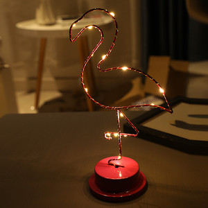 Hot bán nivelty phong cách hiện đại Flamingo <span class=keywords><strong>LED</strong></span> ánh sáng đèn bàn động vật hình dạng chuyển đổi Powered trang chủ phòng khách Đảng trang trí - Product Image 2