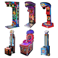 Machine d'arcade de boxe électronique - Jeu de frappe à monnayeur avec testeur de force pour centres de divertissement