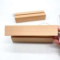Base LED en bois alimentée par USB de 5mm, lumières colorées RVB blanches/froides européennes pour lampes de nuit en plexiglas acrylique 3D pour utilisation dans la chambre