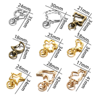 Accessoires et fournitures de fabrication de bijoux DIY en acier inoxydable, mélange de couleurs, porte-clés, crochets de fermeture en forme de lune, chien, dauphin