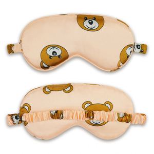 Masque de sommeil pour les yeux en soie véritable/fausse soie luxueuse, douce et lisse, avec sangle élastique pour femmes, 19,5*9,5 cm, pour tous types de peau - Product Image 4