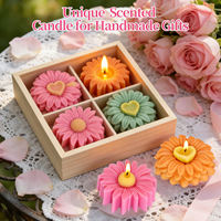 Moule en silicone pour bougie parfumée tournesol, best-seller, pour savon fait main DIY en forme de marguerite