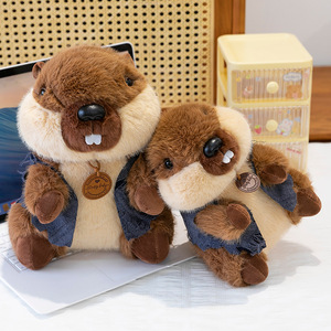 Animal <span class=keywords><strong>de</strong></span> peluche <span class=keywords><strong>de</strong></span> dibujos animados realista <span class=keywords><strong>marmota</strong></span> suave felpa personalizada algodón felpa simulación Animal - Product Image 5