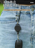 Porte-badge rétractable en nylon pour extérieur avec boussole, logo personnalisé, anti-perte, facile à tirer, étanche, pour la pêche et l'escalade