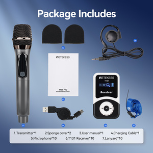 RETEKESS T130MIC <b>Wireless</b> Handheld <b>Microphone</b> Mini Bus In-vehicle Audio Tour Guide System Conference Training Church Outdoor - Product Image 6