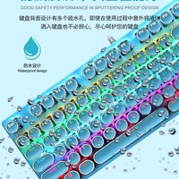 K550 펑크 RGB 백라이트 프로그래머블 기계식 키보드 87키 방수 유선 핫 스와퍼블 플러그 앤 플레이 게이밍 키보드
