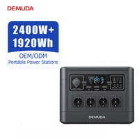Générateur solaire portable Demuda 2400W, batterie LiFePO4 1920Wh, station d'alimentation portable avec application, WIFI, Bluetooth, charge rapide