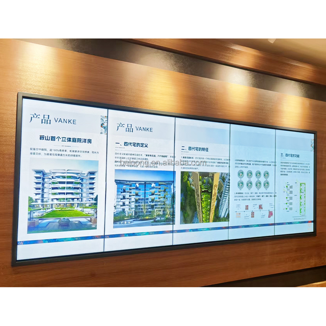 Big Size 55 Inch LCD Video Wall IP65 Rated for Self-Service Business Shopping Mall Indoor High Brightness Animation Support