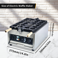 Machine à gaufres professionnelle 12 pièces à deux rangées, forme de patte de chien et de chat, gaufres en forme de patte de tigre, machine à gaufres gonflées