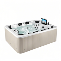 Baignoire spa design moderne pour 1 à 8 personnes, balboa de jardin, massage en acrylique pour fête en plein air