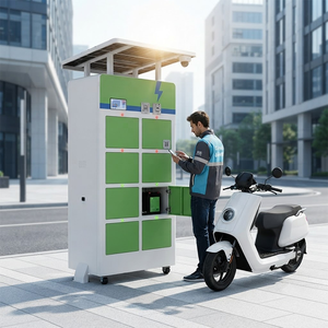 Gabinete Inteligente para Intercambio de Baterías de Motocicletas Eléctricas con Techo Solar ZF6008 ZF6012, Kiosco de Carga Compartida a Prueba de Agua - Product Image 2