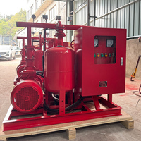 Unité de pompage incendie sur châssis avec pompe jockey électrique diesel, ensemble complet de vannes et panneau de commande en acier inoxydable