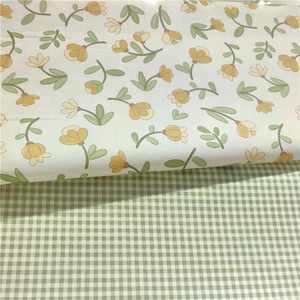 작은 꽃 면 트릴 천 인쇄 시트 및 이불 세트 천 침대 패브릭 - Product Image 1