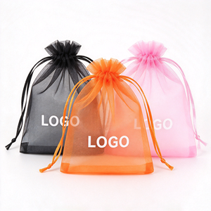Organza Gift Drawstring Pouch Wholesale Custom Logo Sheer Mesh <b>Bag</b> for Wedding Favor Candy Jewelry Small Sachet Packing - Product Image 4