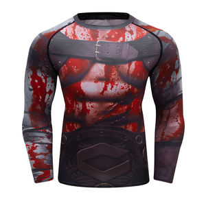 T-<span class=keywords><strong>shirt</strong></span> pour homme <span class=keywords><strong>Spiderman</strong></span> à manches longues en compression imprimé en 3D avec logo et motif de costume de conception - Product Image 3